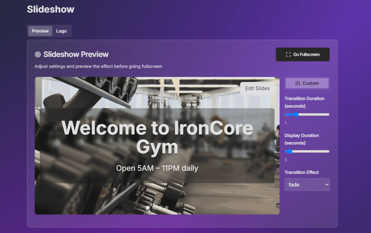 Using Weblight.app's free slideshow effect will help boost your business's presense