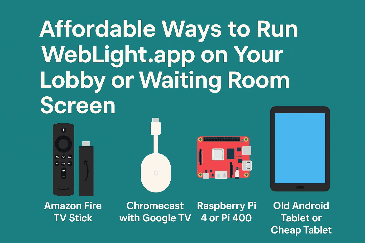 Affordable Ways to Run WebLight.app on Your Lobby or Waiting Room Screen